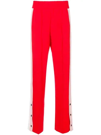 Pinko Side Stripe Trousers In Red