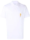 Neil Barrett Thunderbolt Polo Shirt In White