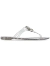 Casadei Jelly Flip Flops In Neutrals