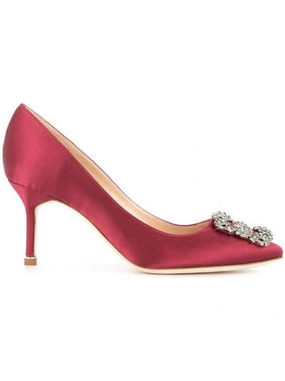 Manolo Blahnik Hangisi 70 Pumps In Red