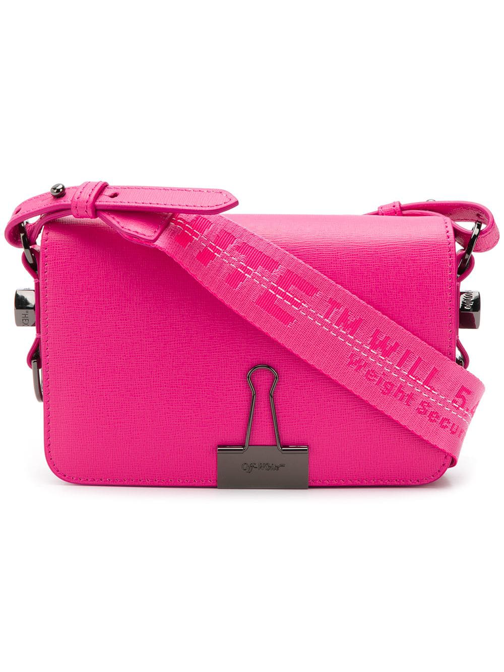pink off white purse