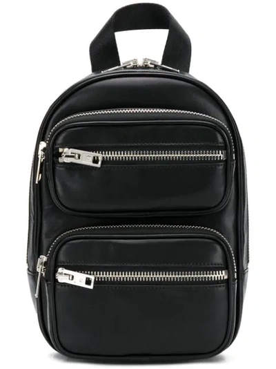 Alexander Wang Medium Attica Leather Backpack In Black