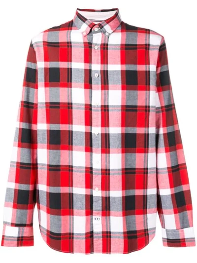 Tommy Hilfiger Plaid Button Down Shirt In Red