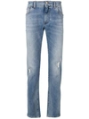 Dolce & Gabbana Distressed Straight In Blue