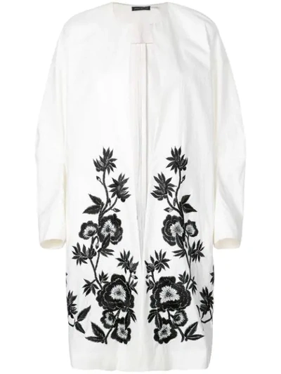 Josie Natori Bestickte Jacke In White