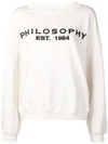 Philosophy Di Lorenzo Serafini Embroidered Logo Sweatshirt In Neutrals