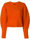 Isabel Marant Swinton Knitted Jumper In Orange