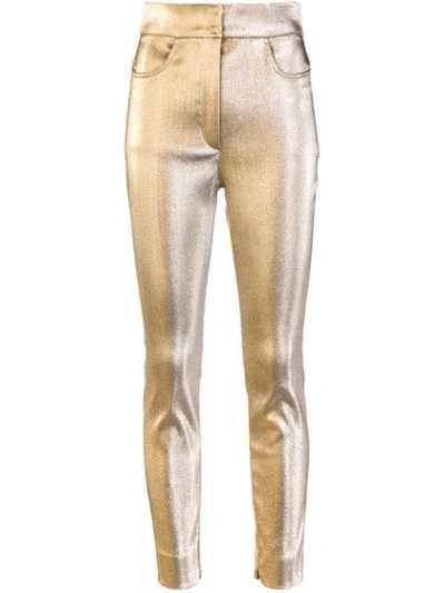 Dolce & Gabbana Skinny Trousers In Oro