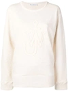 Jw Anderson Logo Melange Sweatshirt In Neutrals