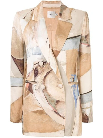 Aje Downing Printed Blazer In Multicolour