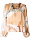 Aje Thurlow Printed Blouse In Multicolour