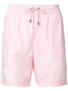 Dolce & Gabbana Logo Print Swim Shorts In Pink