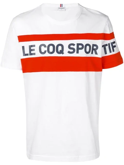 Le Coq Sportif Logo T In White