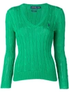 Polo Ralph Lauren Cable Knit Jumper In Green