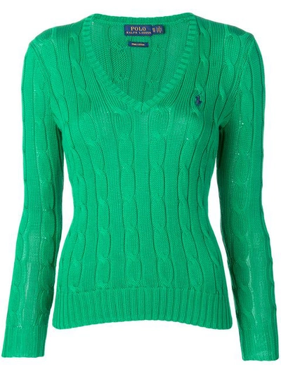 Polo Ralph Lauren Cable Knit Jumper In Green