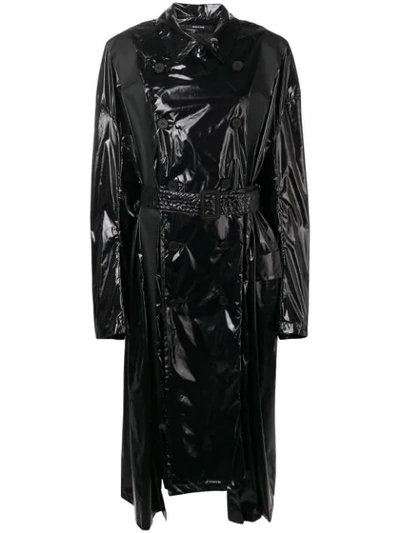 Maison Margiela Belted Trench Coat In Black