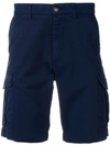 Eleventy Slim-fit Cargo Shorts In Blue