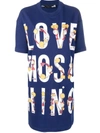 Love Moschino Cheerleader Doll Logo Dress - Blue