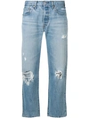 Levi's Distressed Jeans In Blue