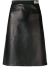 Prada Leather Skirt - Black
