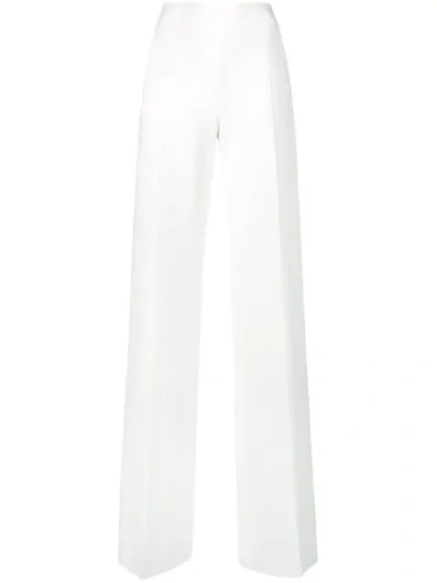 Max Mara High Waisted Trousers In White