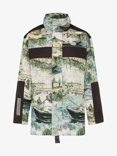 Off-white Military-jacke Mit Print In 9900 Green