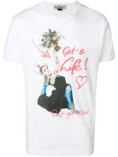 Vivienne Westwood 'don't Get Killed' T-shirt In White