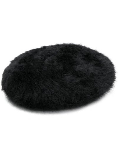 Dsquared2 Soft Fur Beret - Black