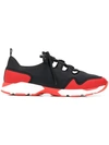 Marni Cut-out Sneakers In Zi736 Black Red