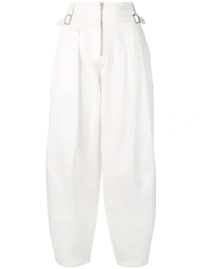 Givenchy Front Zip Trousers In White