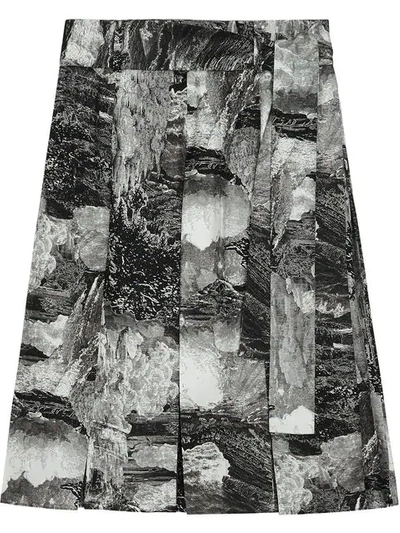 Burberry Dreamscape Print Skirt In Black
