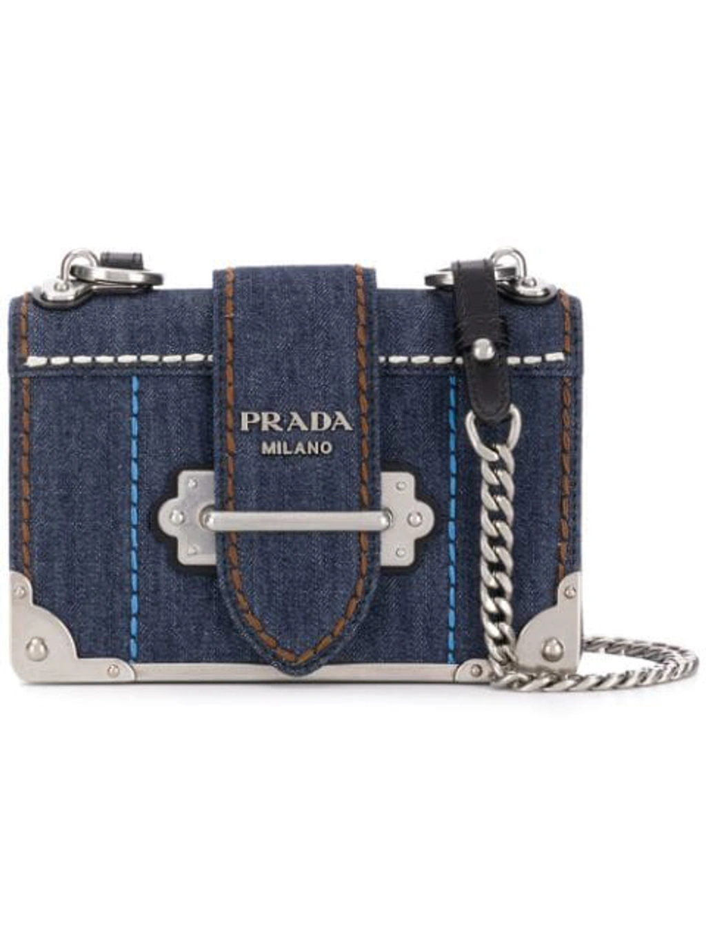 Prada Cahier Shoulder Bag In Blue | ModeSens