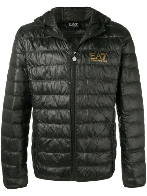 Ea7 Emporio Armani Logo Print Padded 