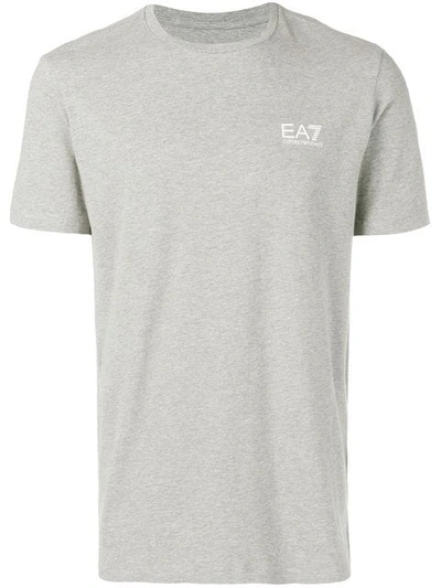 Ea7 Logo Print T In Grey