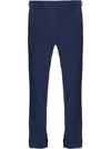 Prada Light Stretch Technical Fabric Trousers In Blue