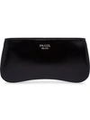 Prada Sidonie Leather Shoulder Bag In Black