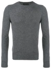 Prada Cashmere Crew Neck Jumper In F0480 Ardesia