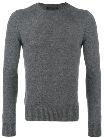 Prada Cashmere Crew Neck Jumper In F0480 Ardesia