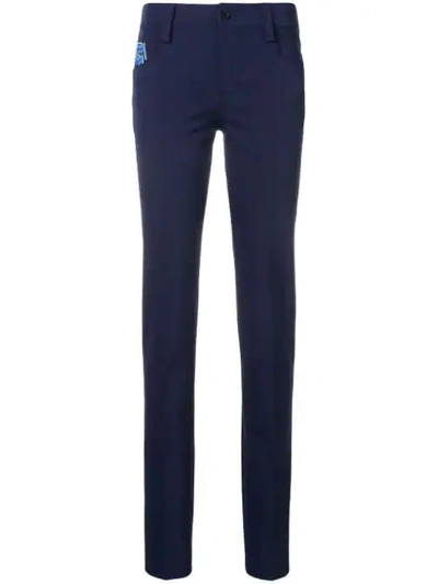 Prada Tailored Fit Trousers In Blue