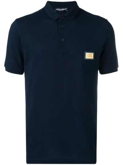 Dolce & Gabbana Poloshirt Mit Logo In Blue