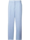 Oscar De La Renta High-rise Tailored Trousers In Blue