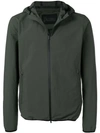 Herno Hooded Zip In Green