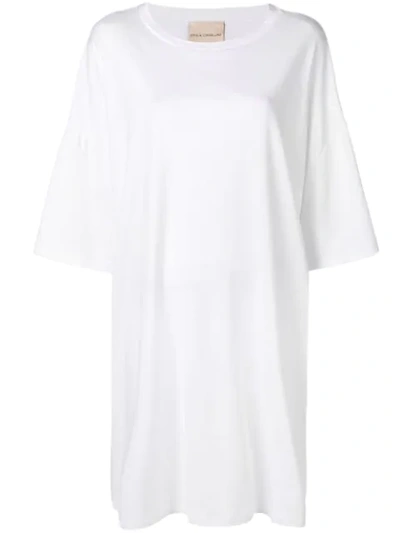 Erika Cavallini Oversized T-shirt Dress In White