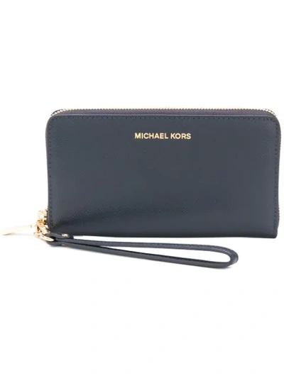 Michael Michael Kors Jet Set Travel Continental Purse In Blue