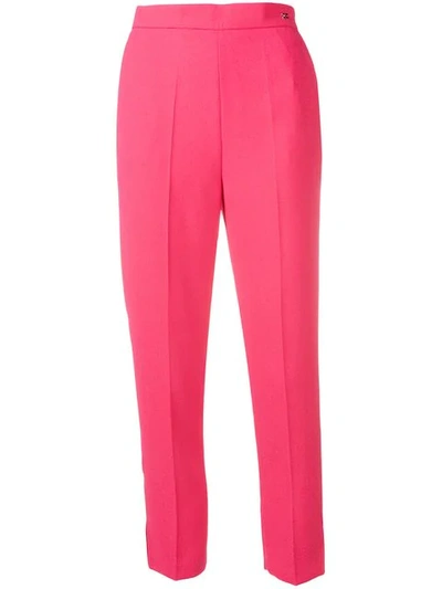 Elisabetta Franchi Cropped Tailored Trousers In Pink
