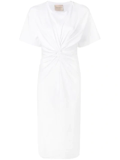 Erika Cavallini Gathered Front Dress In White