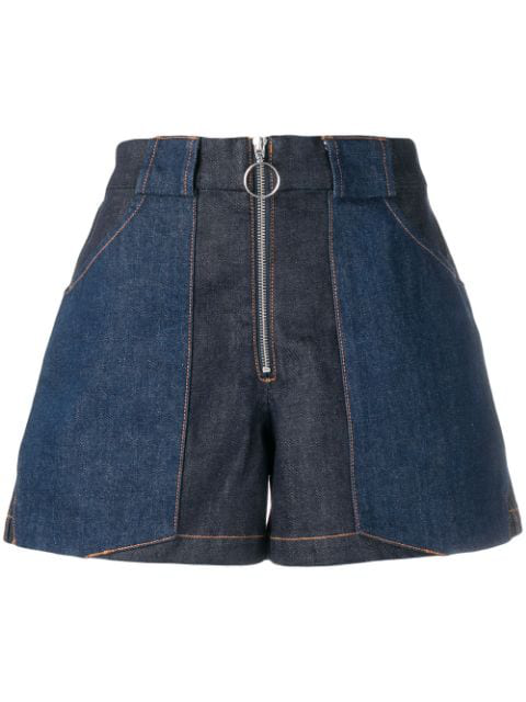 A.p.c. Zipped Shorts In Blue | ModeSens
