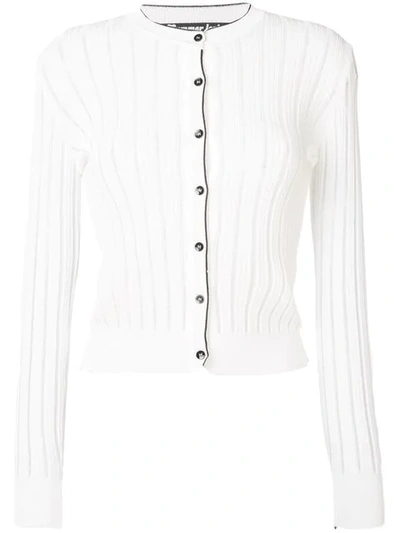Pinko Embroidered Fitted Cardigan In White