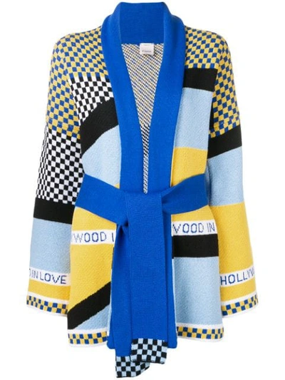 Pinko Cardigan In Colour-block-optik In Blue