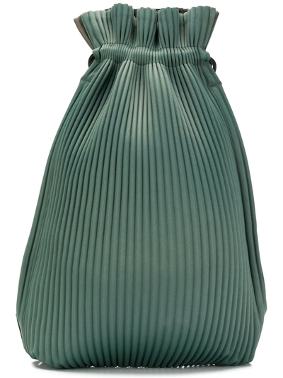 Issey Miyake Homme Plissé  Pleated Backpack - Green